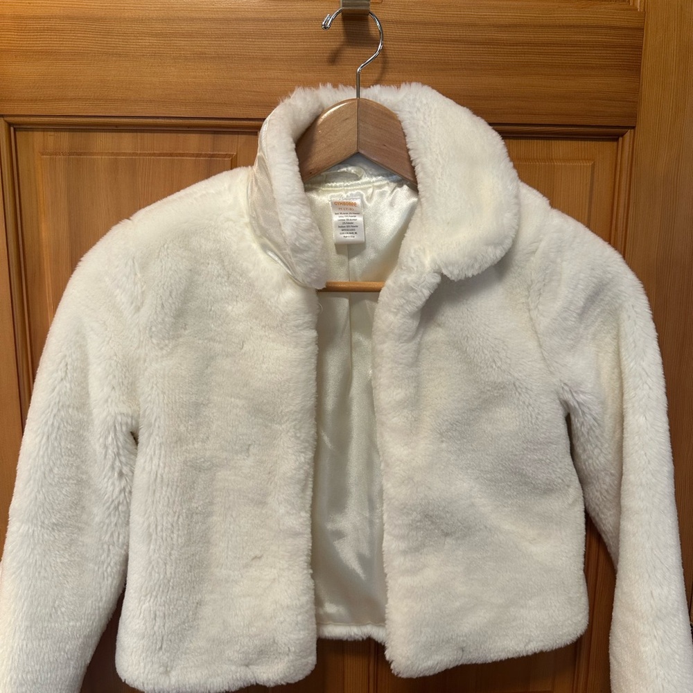 Gymboree Cream Faux Fur Jacket